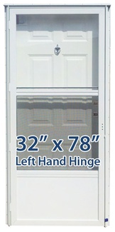 32x78 Steel Solid Door with Peephole LH for Mobile Home Manufactured Housing