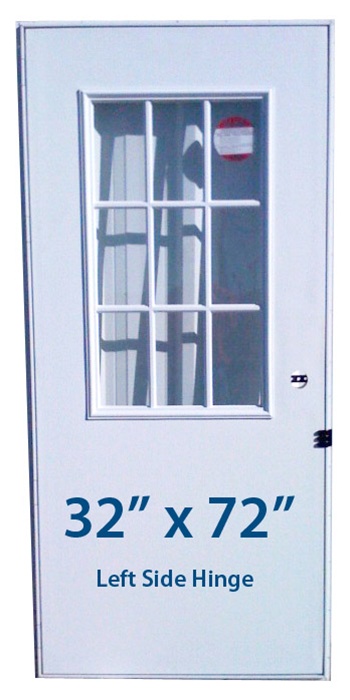 Mobile Home Cottage Door 32x72 LH Left Hand Hinge Doors With Window