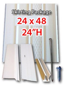 CUSTOM Vinyl Skirting Kit 24x48 at 2feet high